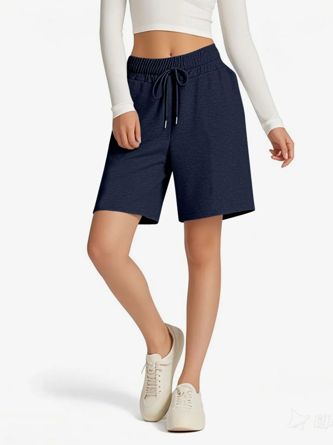 Solid Color Shorts with Pockets - adritiX