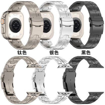 Solid Color Titanium Alloy High - end Metal Wrist Strap - adritiX