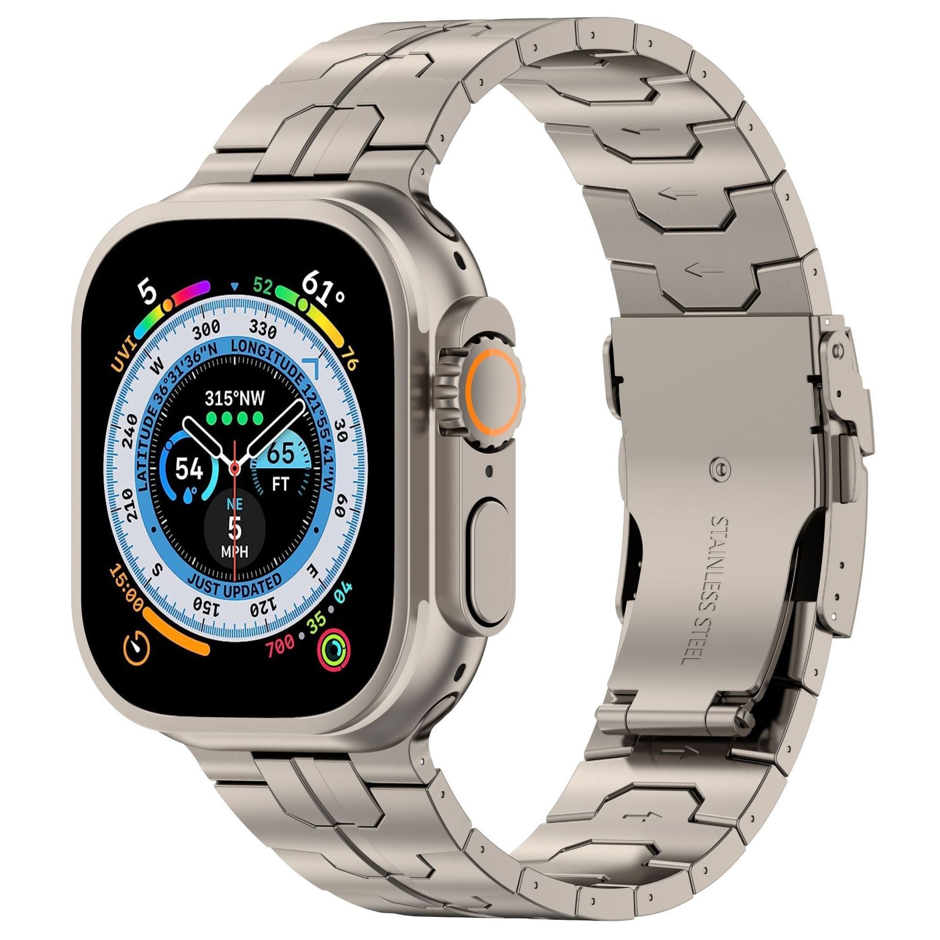 Solid Color Titanium Alloy High - end Metal Wrist Strap - adritiX