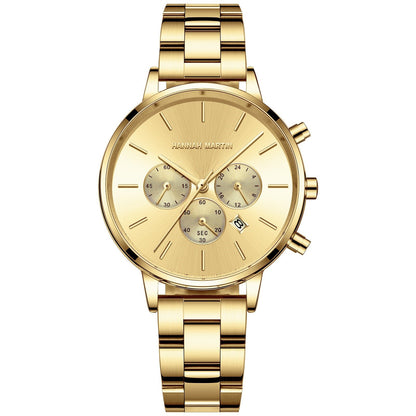Stainless Steel Chain Butterfly Double Snap Watch - adritiX