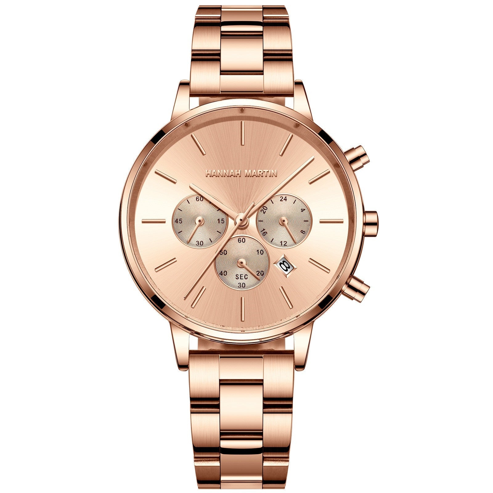Stainless Steel Chain Butterfly Double Snap Watch - adritiX