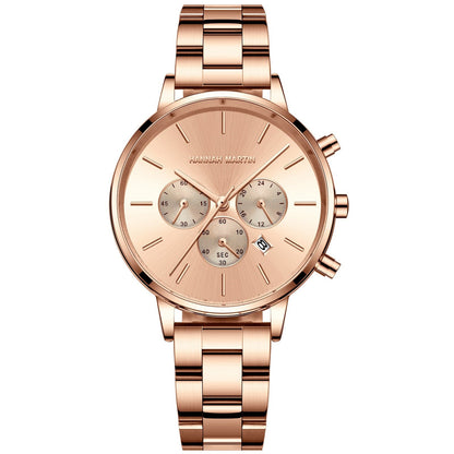 Stainless Steel Chain Butterfly Double Snap Watch - adritiX