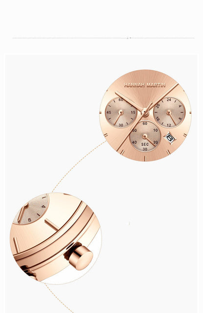 Stainless Steel Chain Butterfly Double Snap Watch - adritiX