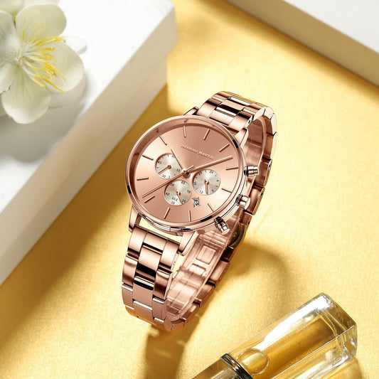 Stainless Steel Chain Butterfly Double Snap Watch - adritiX