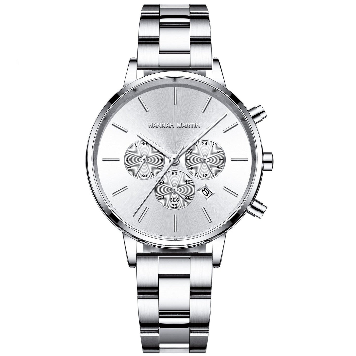Stainless Steel Chain Butterfly Double Snap Watch - adritiX