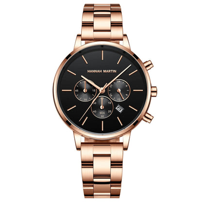 Stainless Steel Chain Butterfly Double Snap Watch - adritiX