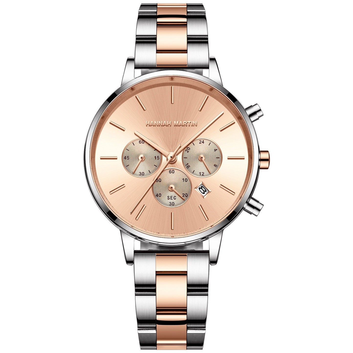 Stainless Steel Chain Butterfly Double Snap Watch - adritiX