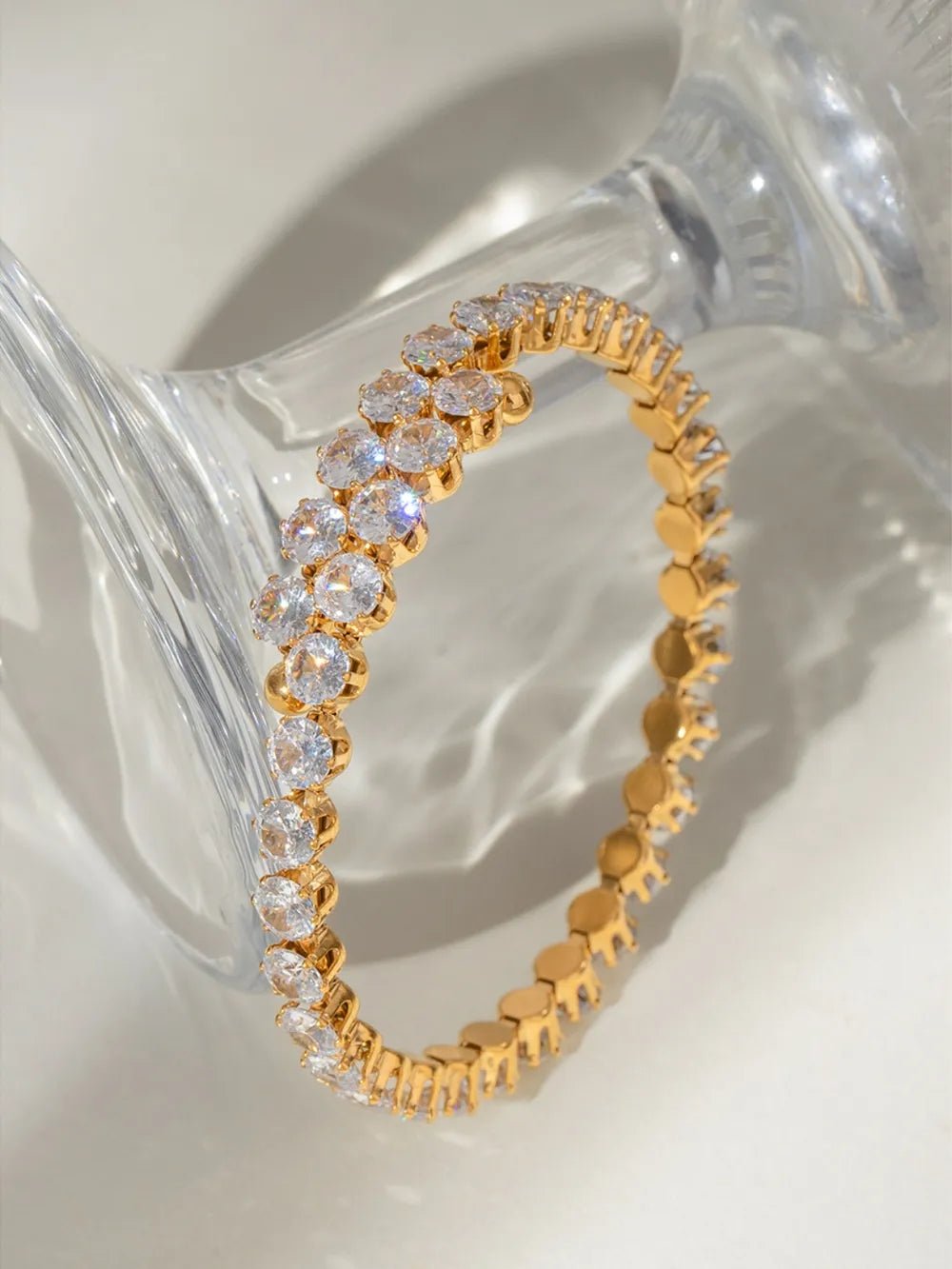 Stainless Steel Inlaid Zircon Bracelet - adritiX