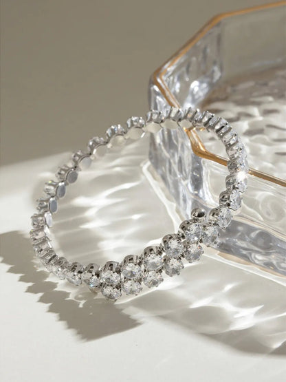 Stainless Steel Inlaid Zircon Bracelet - adritiX
