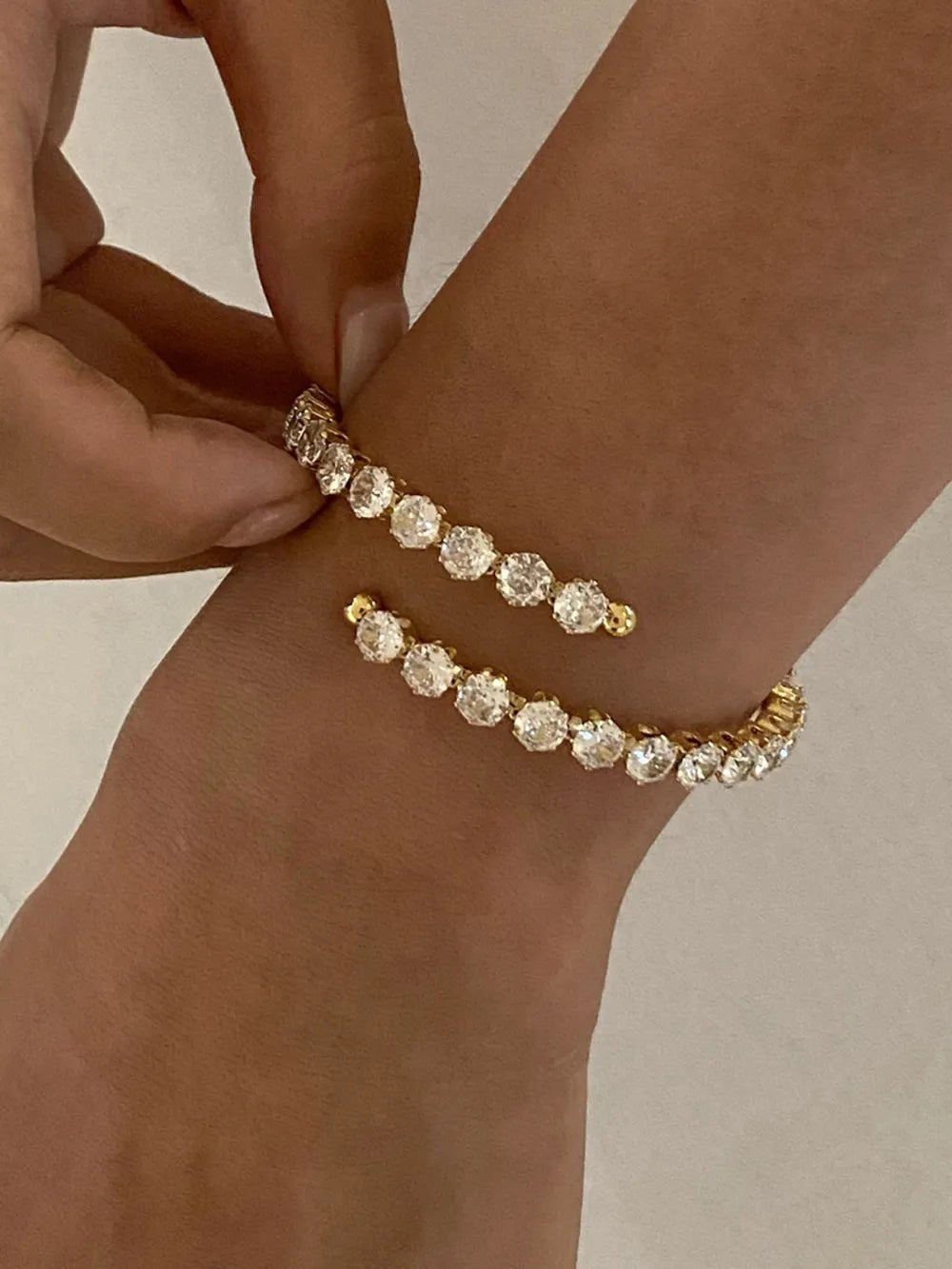 Stainless Steel Inlaid Zircon Bracelet - adritiX