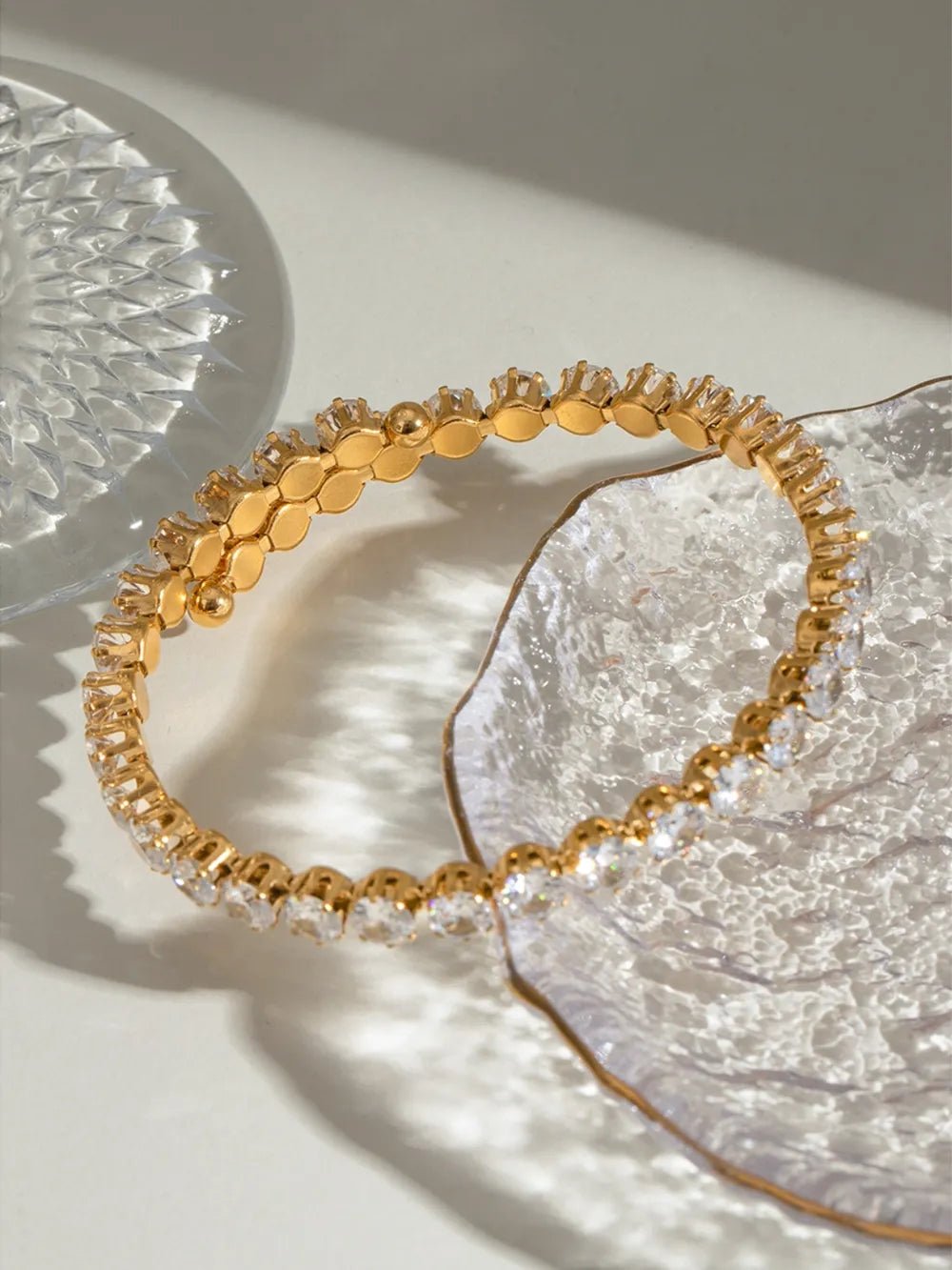 Stainless Steel Inlaid Zircon Bracelet - adritiX