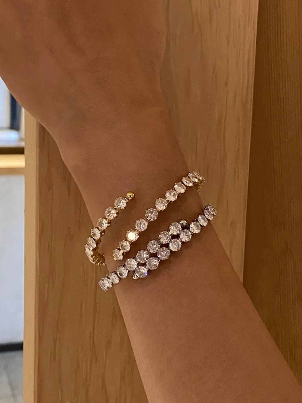 Stainless Steel Inlaid Zircon Bracelet - adritiX