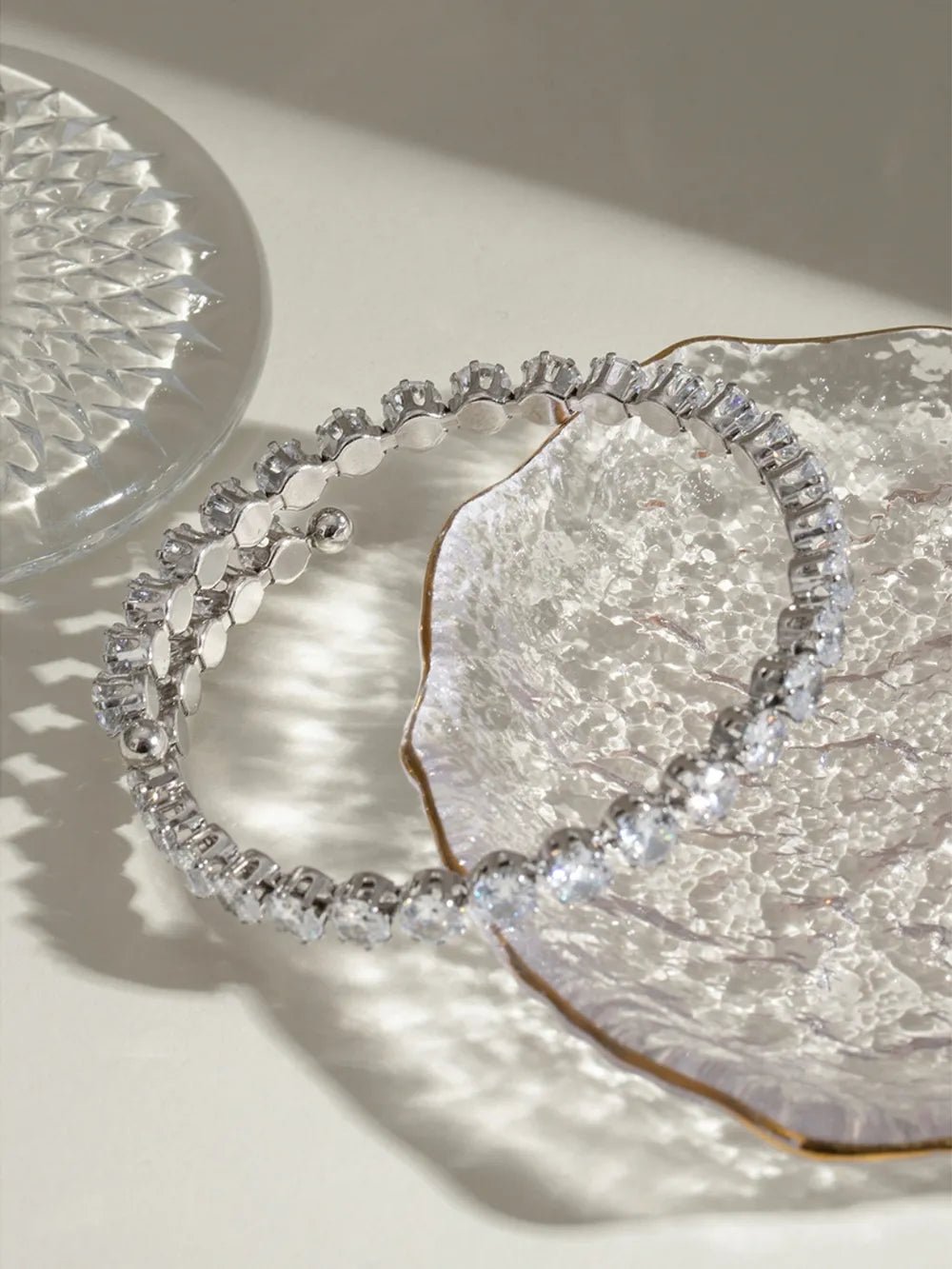 Stainless Steel Inlaid Zircon Bracelet - adritiX