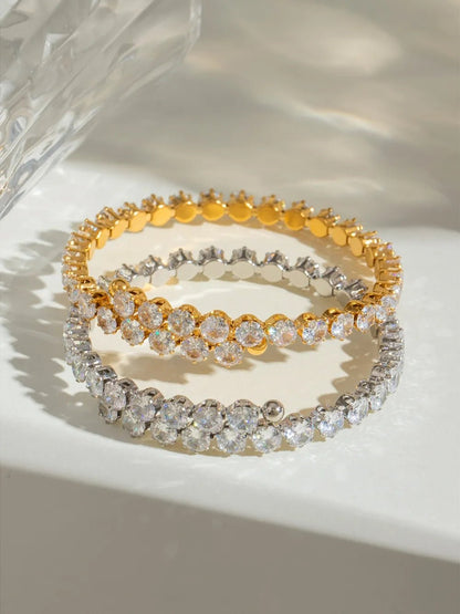 Stainless Steel Inlaid Zircon Bracelet - adritiX