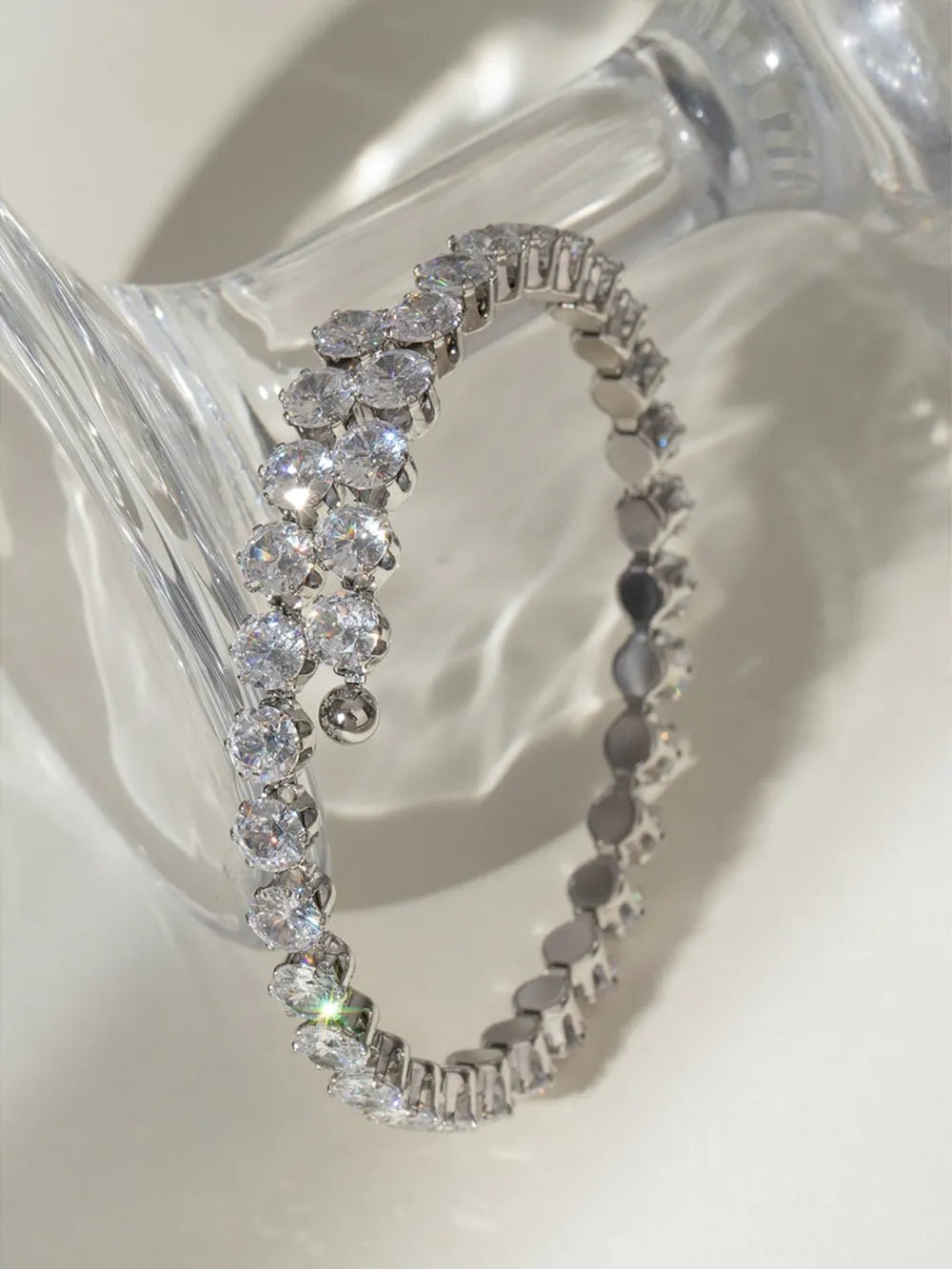 Stainless Steel Inlaid Zircon Bracelet - adritiX