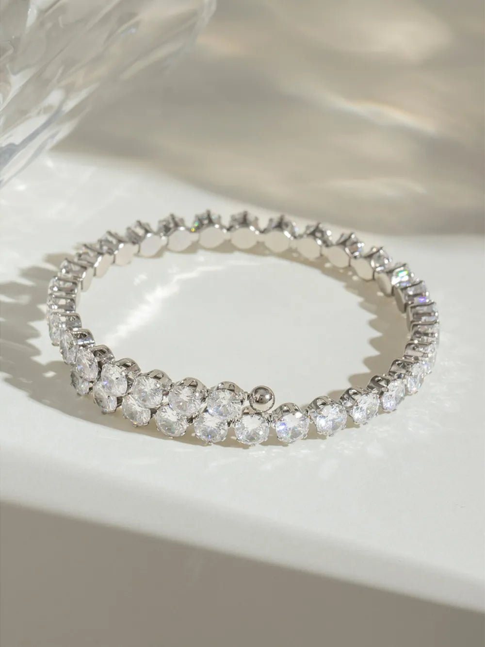 Stainless Steel Inlaid Zircon Bracelet - adritiX
