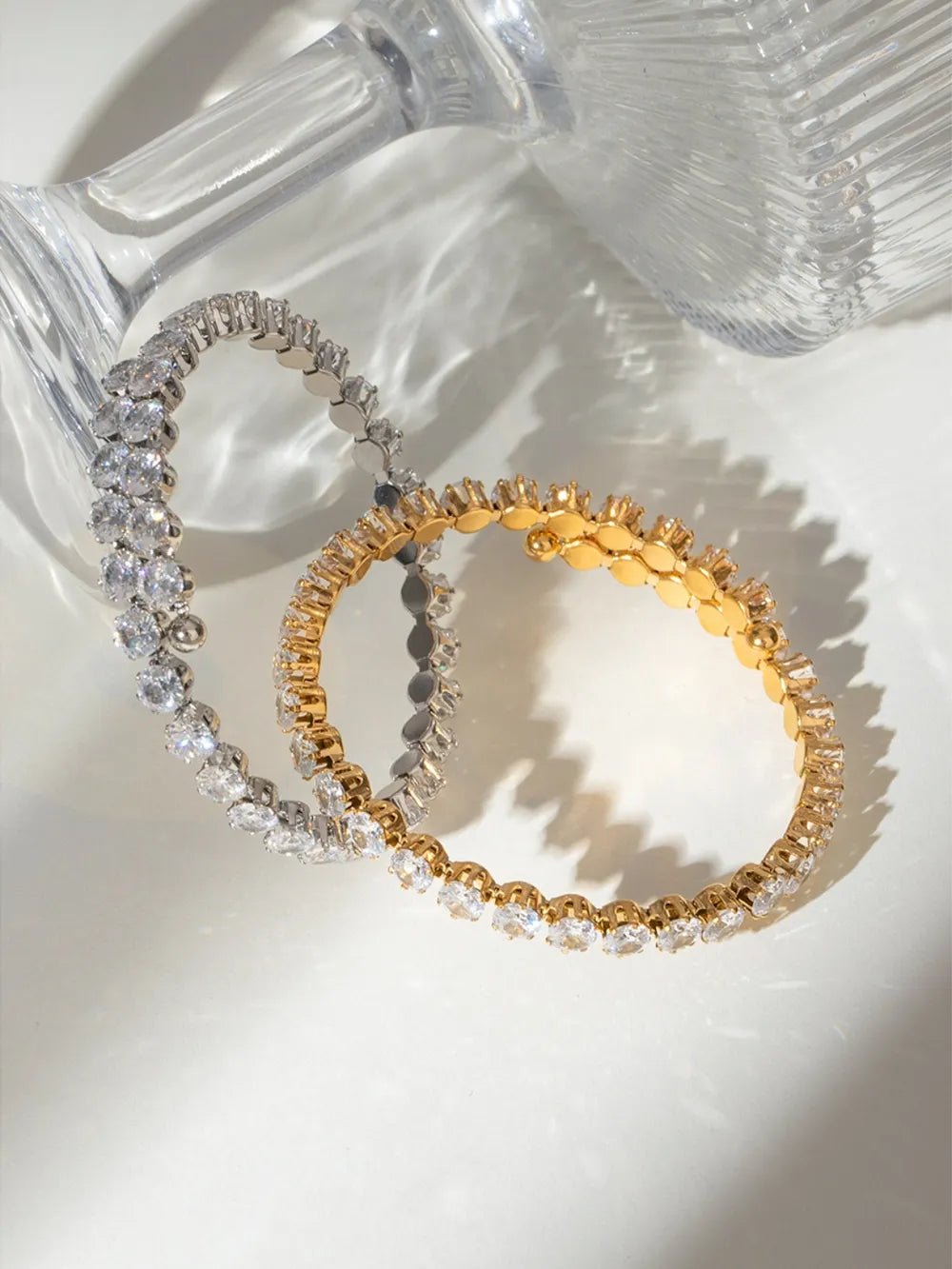Stainless Steel Inlaid Zircon Bracelet - adritiX