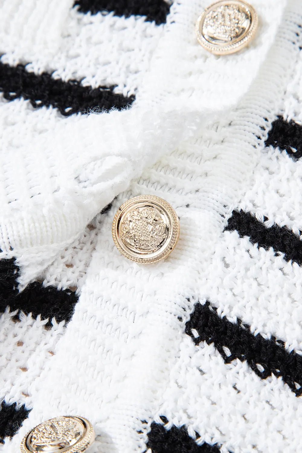 Striped Button - Up Knit Sweater Vest - adritiX