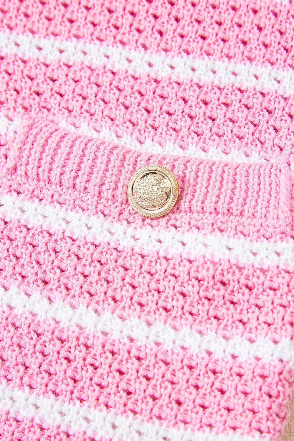 Striped Button - Up Knit Sweater Vest - adritiX