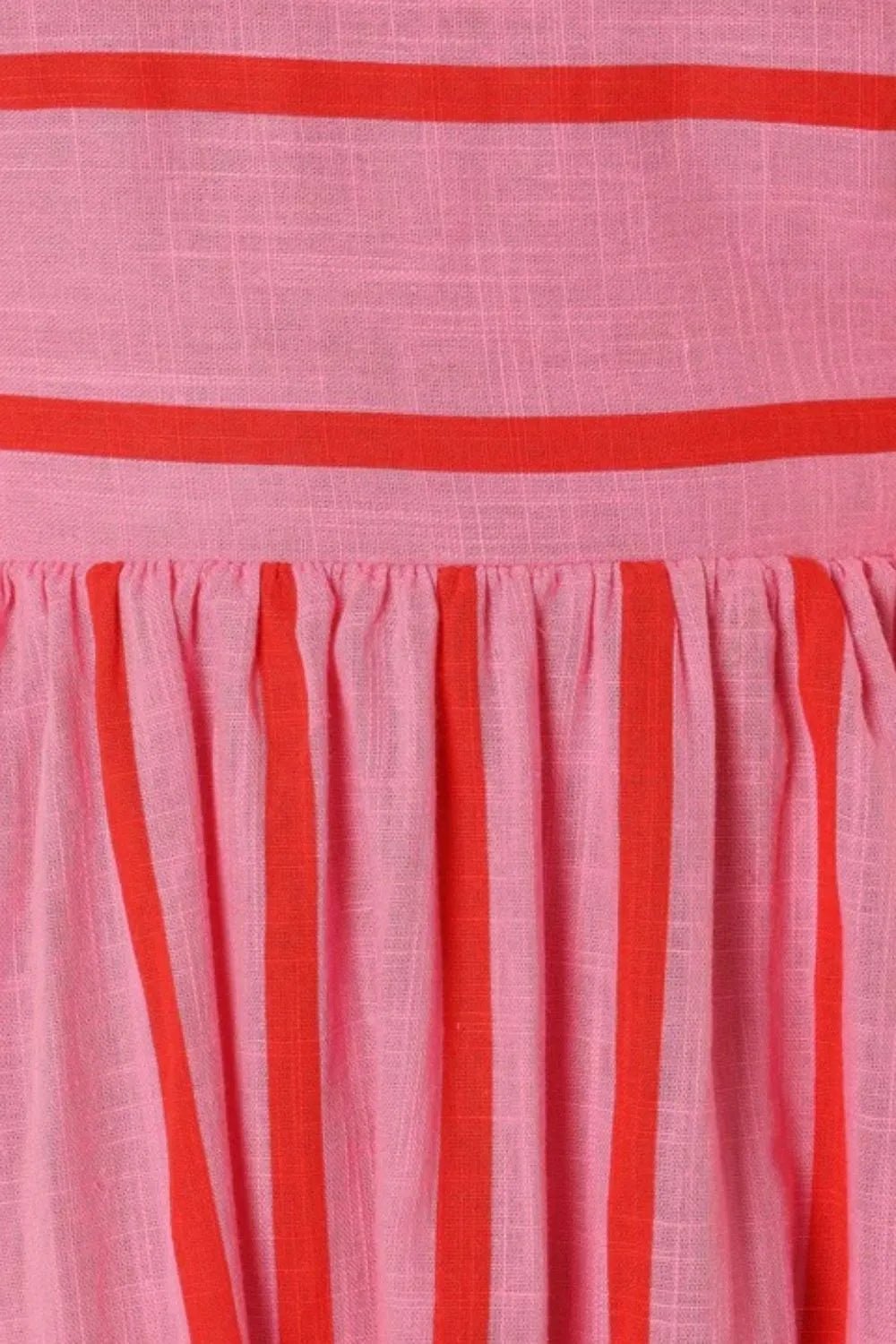 Striped Square Neck Cami Dress - adritiX