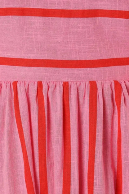 Striped Square Neck Cami Dress - adritiX