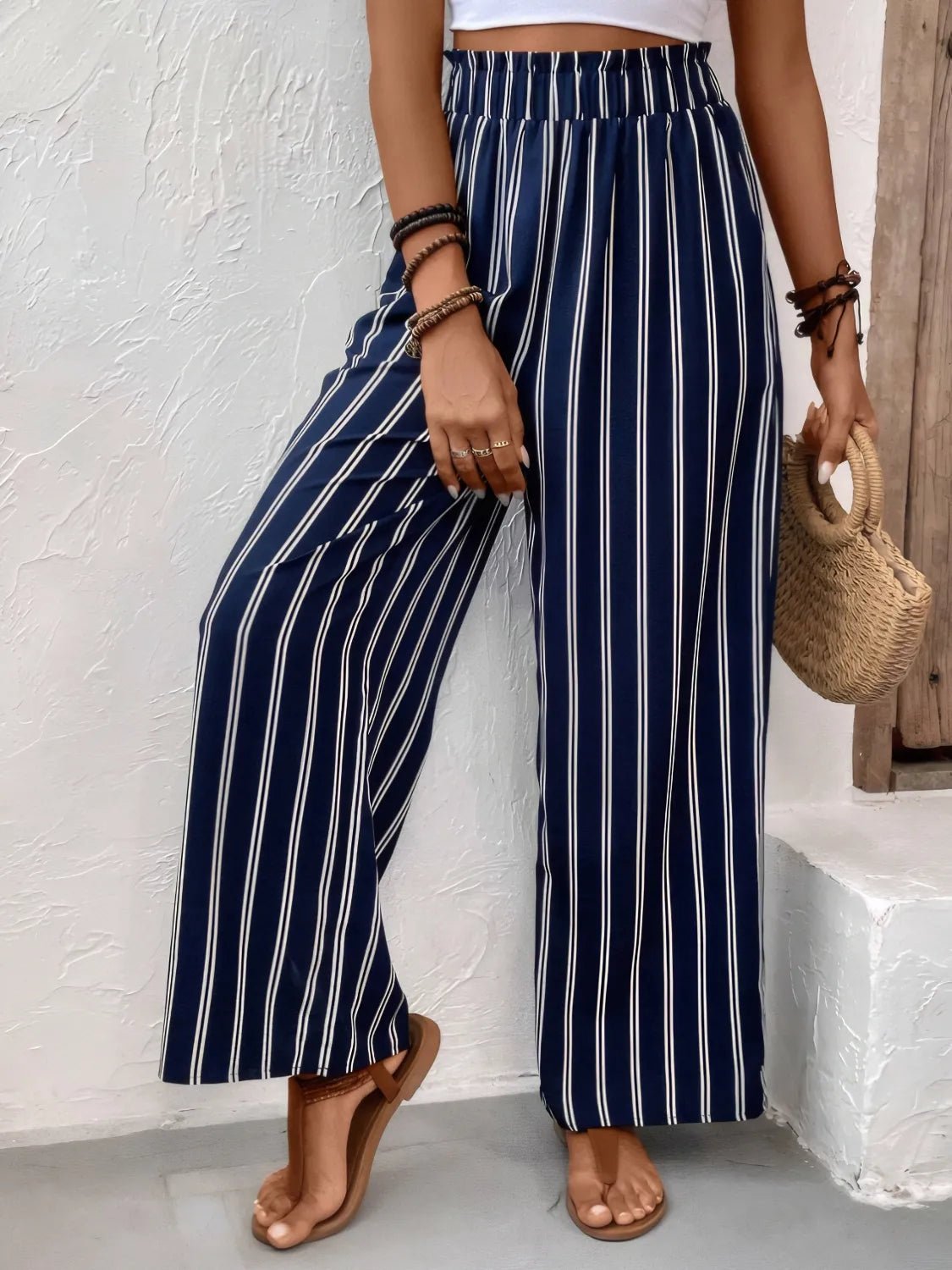 Striped Wide Leg Pants - adritiX