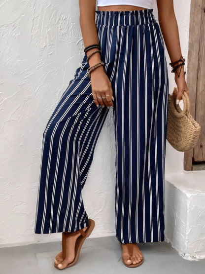 Striped Wide Leg Pants - adritiX