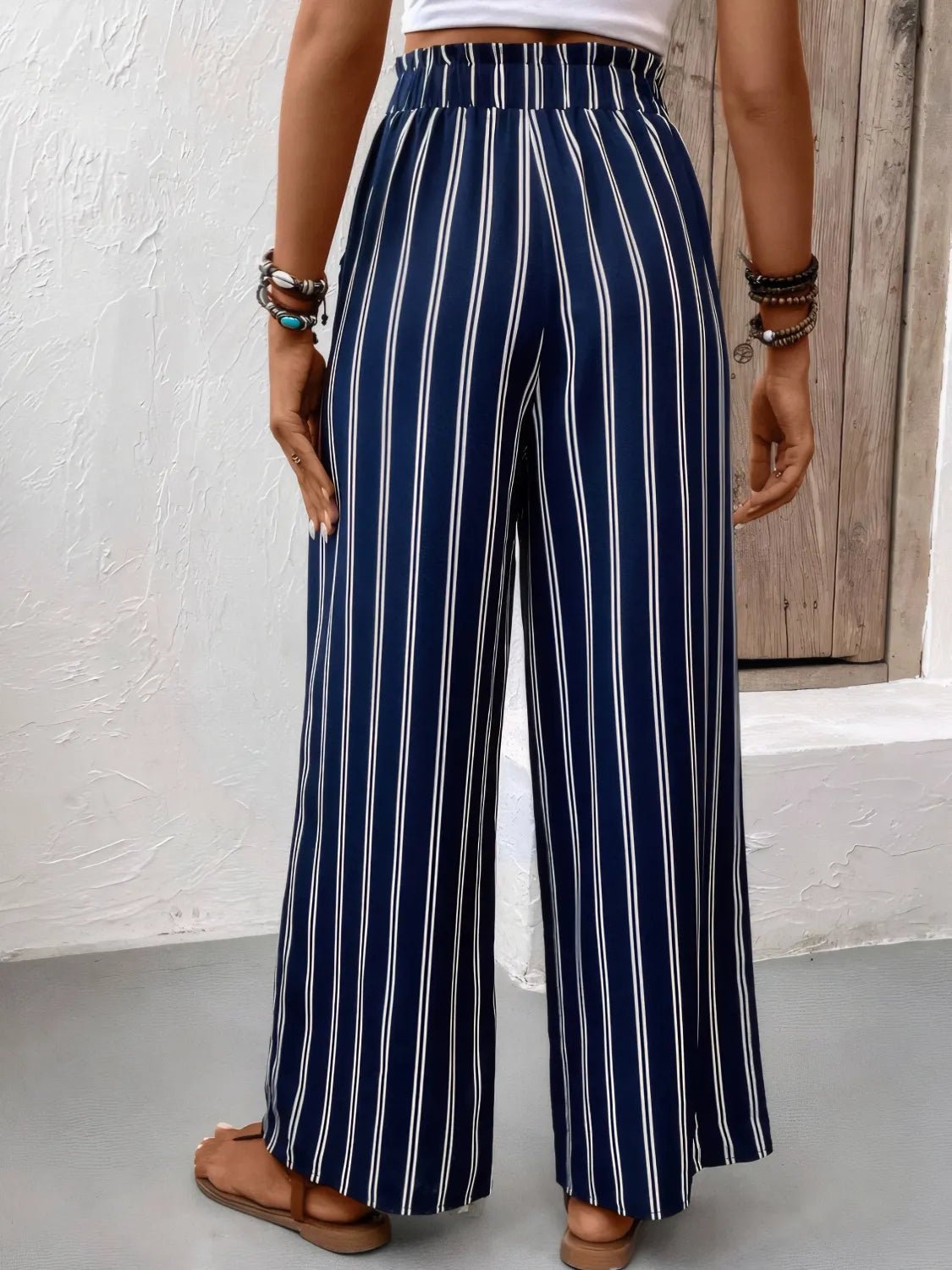 Striped Wide Leg Pants - adritiX
