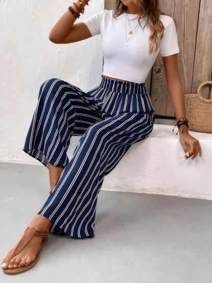 Striped Wide Leg Pants - adritiX