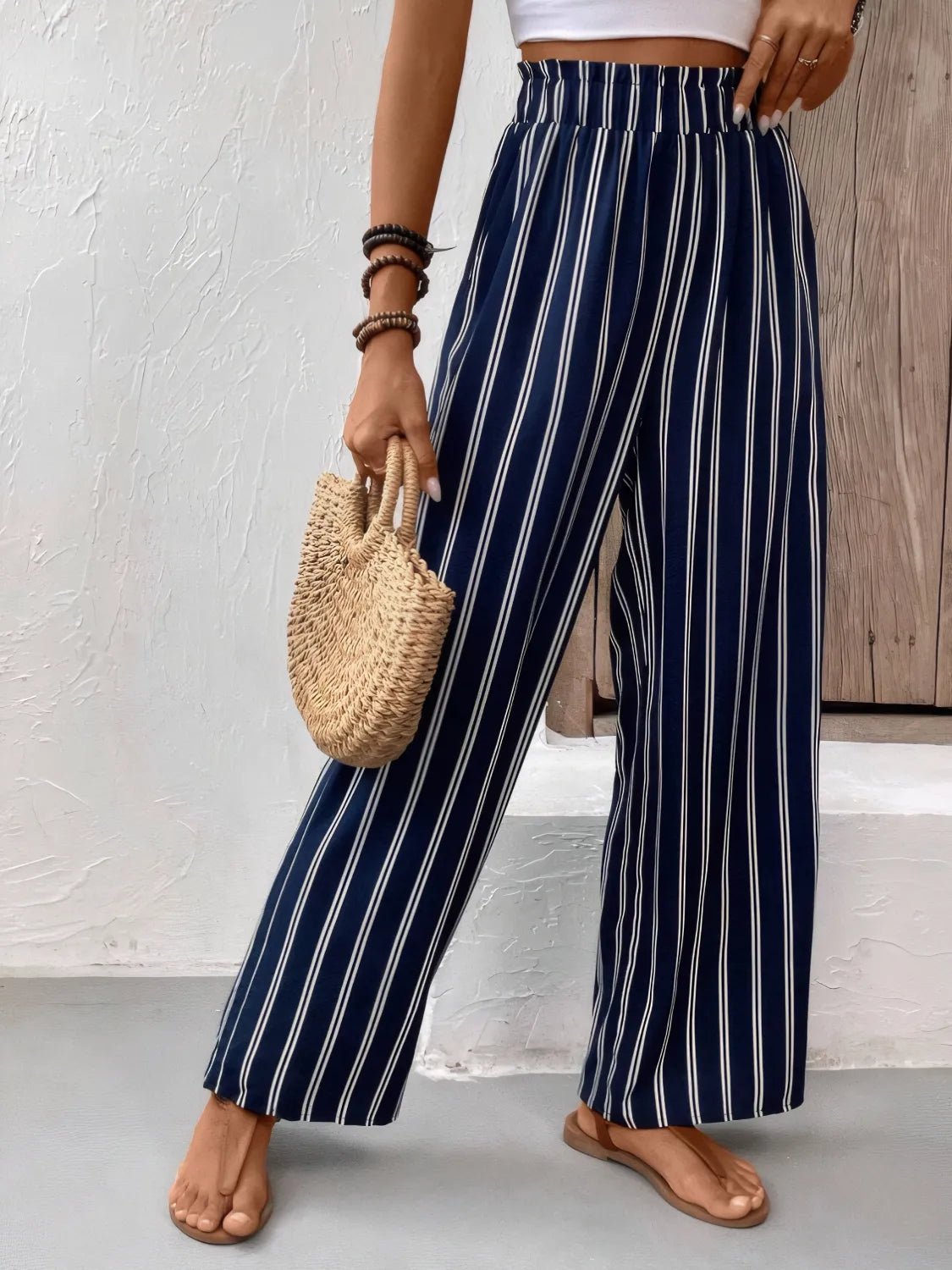 Striped Wide Leg Pants - adritiX