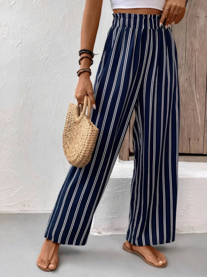 Striped Wide Leg Pants - adritiX