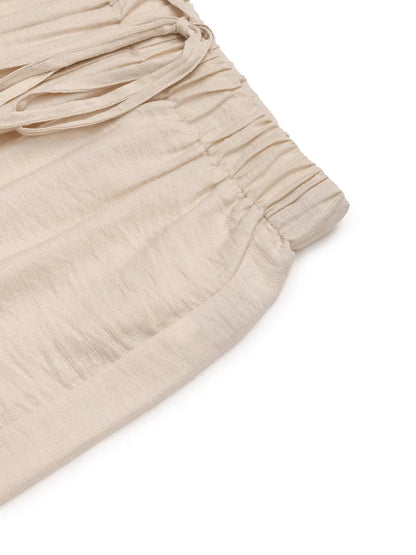 Stylish Brand Name Drawstring Wide Leg Pants - Effortless Comfort & Chic Versatility - adritiX