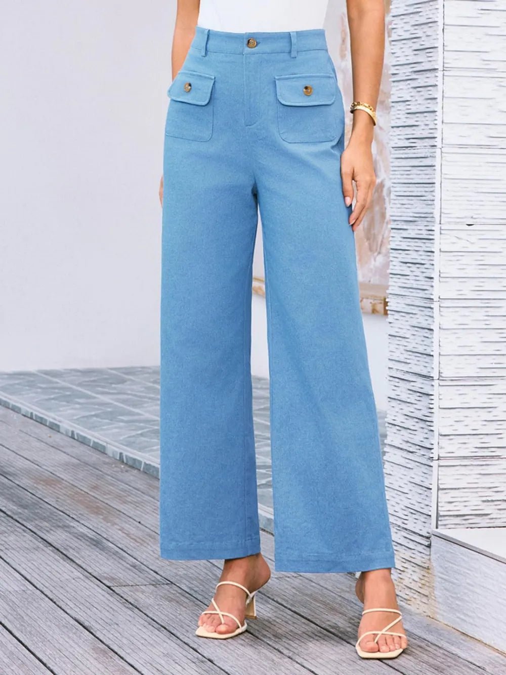 Stylish High Waist Wide Leg Pants - Elevate Your Look with Effortless Comfort - adritiX