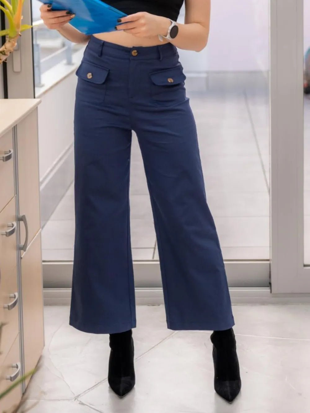 Stylish High Waist Wide Leg Pants - Elevate Your Look with Effortless Comfort - adritiX