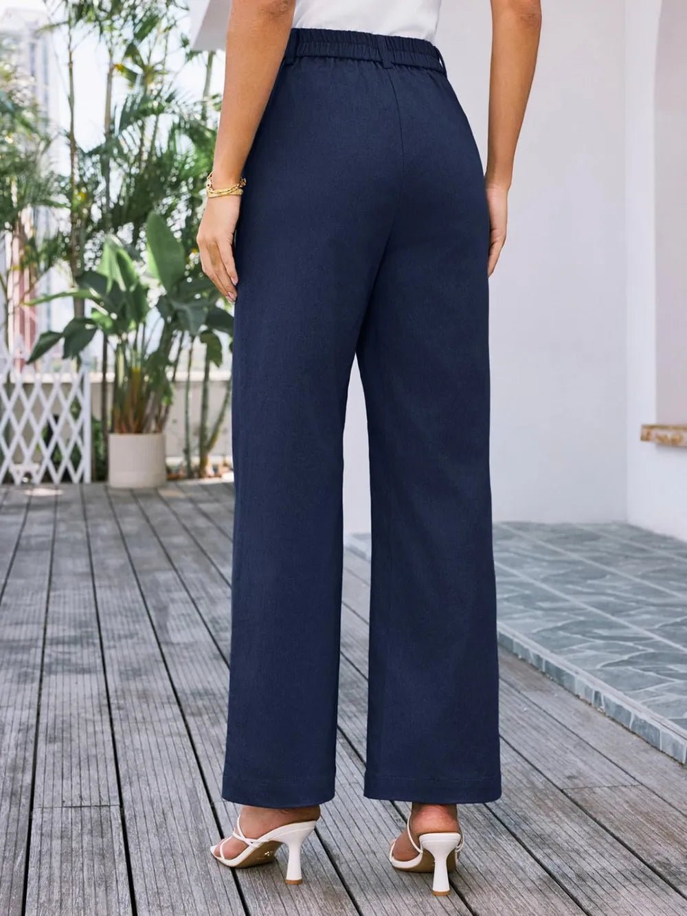 Stylish High Waist Wide Leg Pants - Elevate Your Look with Effortless Comfort - adritiX