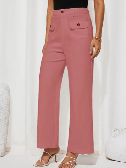 Stylish High Waist Wide Leg Pants - Elevate Your Look with Effortless Comfort - adritiX