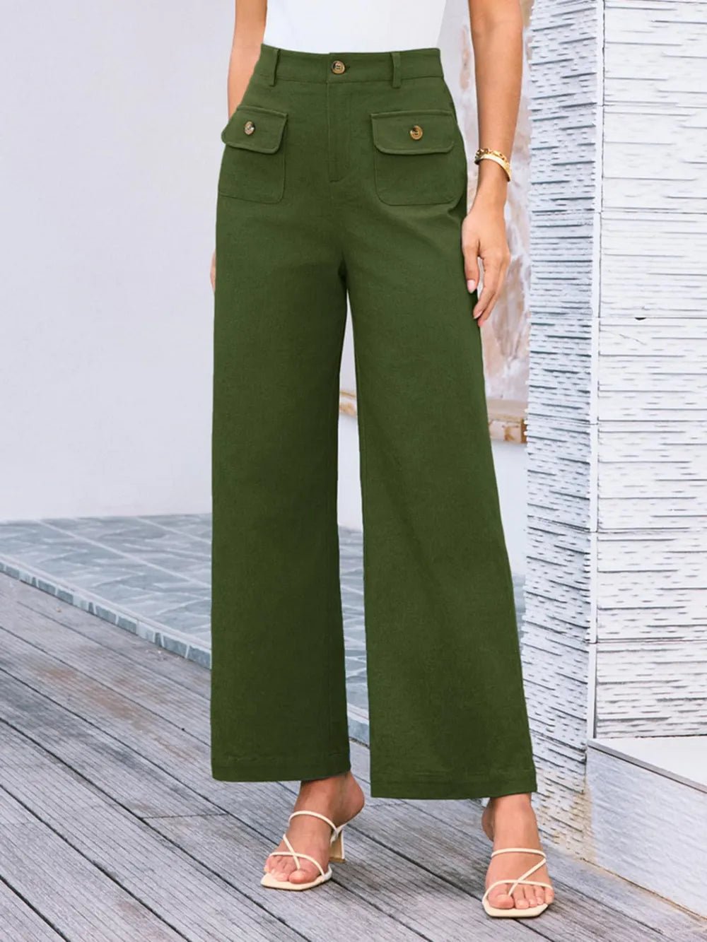 Stylish High Waist Wide Leg Pants - Elevate Your Look with Effortless Comfort - adritiX