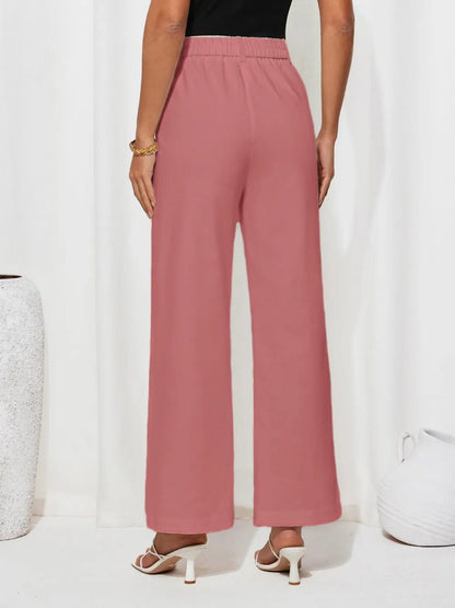 Stylish High Waist Wide Leg Pants - Elevate Your Look with Effortless Comfort - adritiX