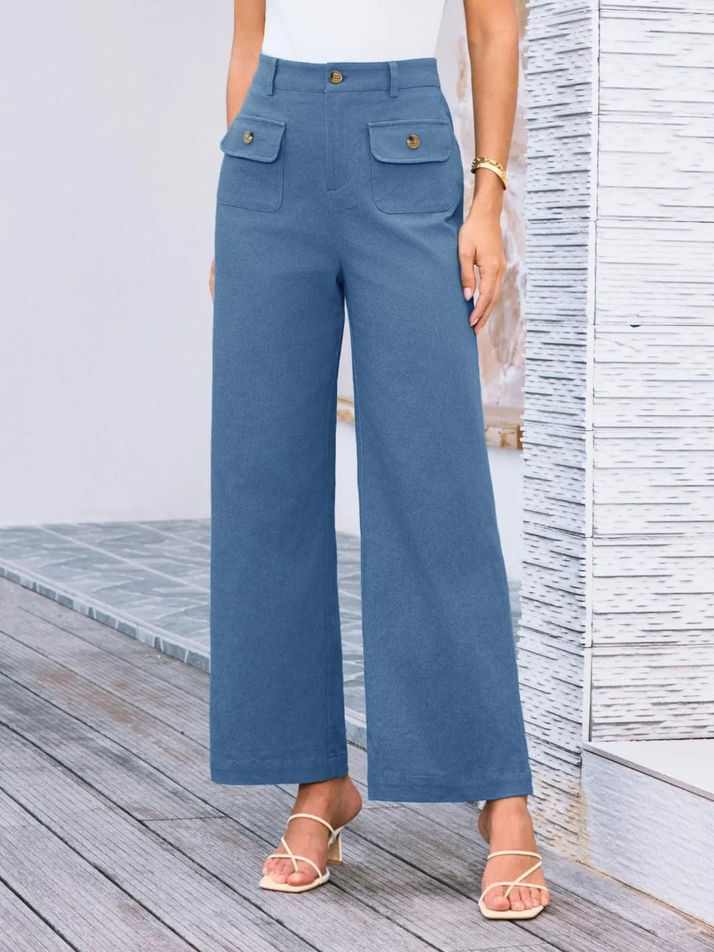 Stylish High Waist Wide Leg Pants - Elevate Your Look with Effortless Comfort - adritiX