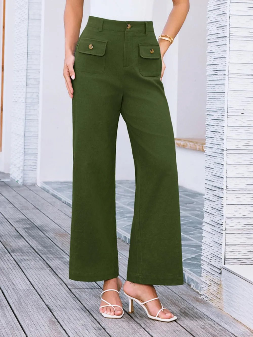 Stylish High Waist Wide Leg Pants - Elevate Your Look with Effortless Comfort - adritiX