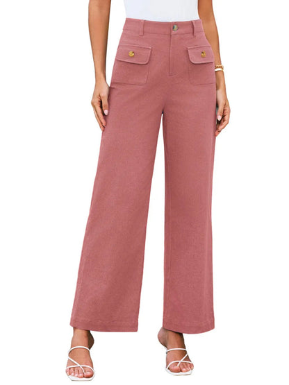 Stylish High Waist Wide Leg Pants - Elevate Your Look with Effortless Comfort - adritiX