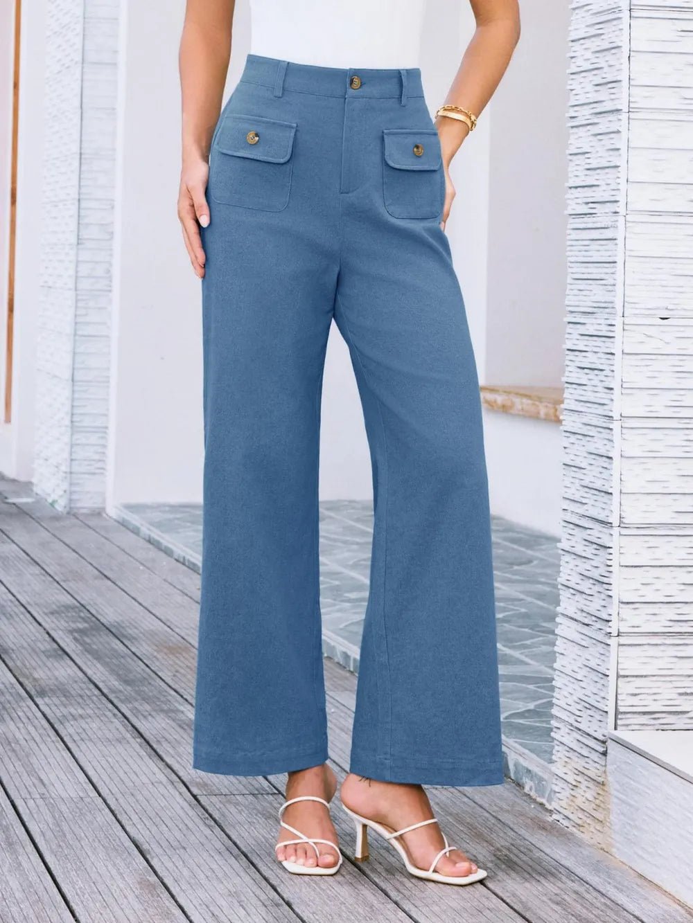 Stylish High Waist Wide Leg Pants - Elevate Your Look with Effortless Comfort - adritiX