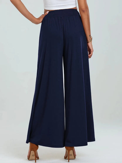 Stylish High - Waisted Wide Leg Pants with Pockets - Elevate Your Look and Comfort - adritiX