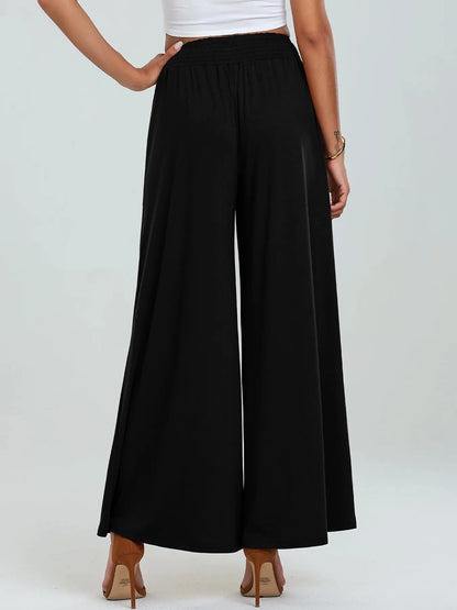 Stylish High - Waisted Wide Leg Pants with Pockets - Elevate Your Look and Comfort - adritiX