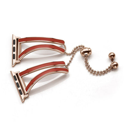 Suitable For Apple Watch Strap Female Rose Gold Stainless Steel - adritiX