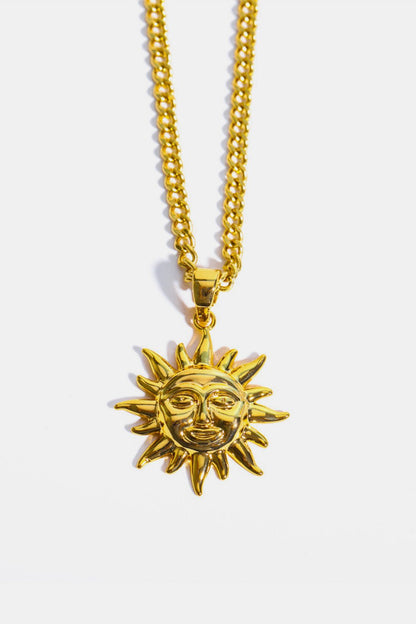 Sun Pendant Copper Necklace - adritiX