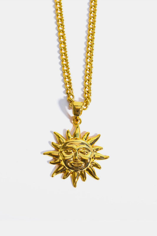 Sun Pendant Copper Necklace - adritiX