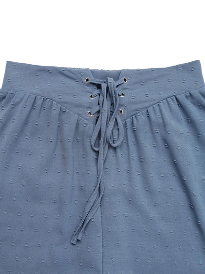 Swiss Dot Lace Up Shorts - adritiX