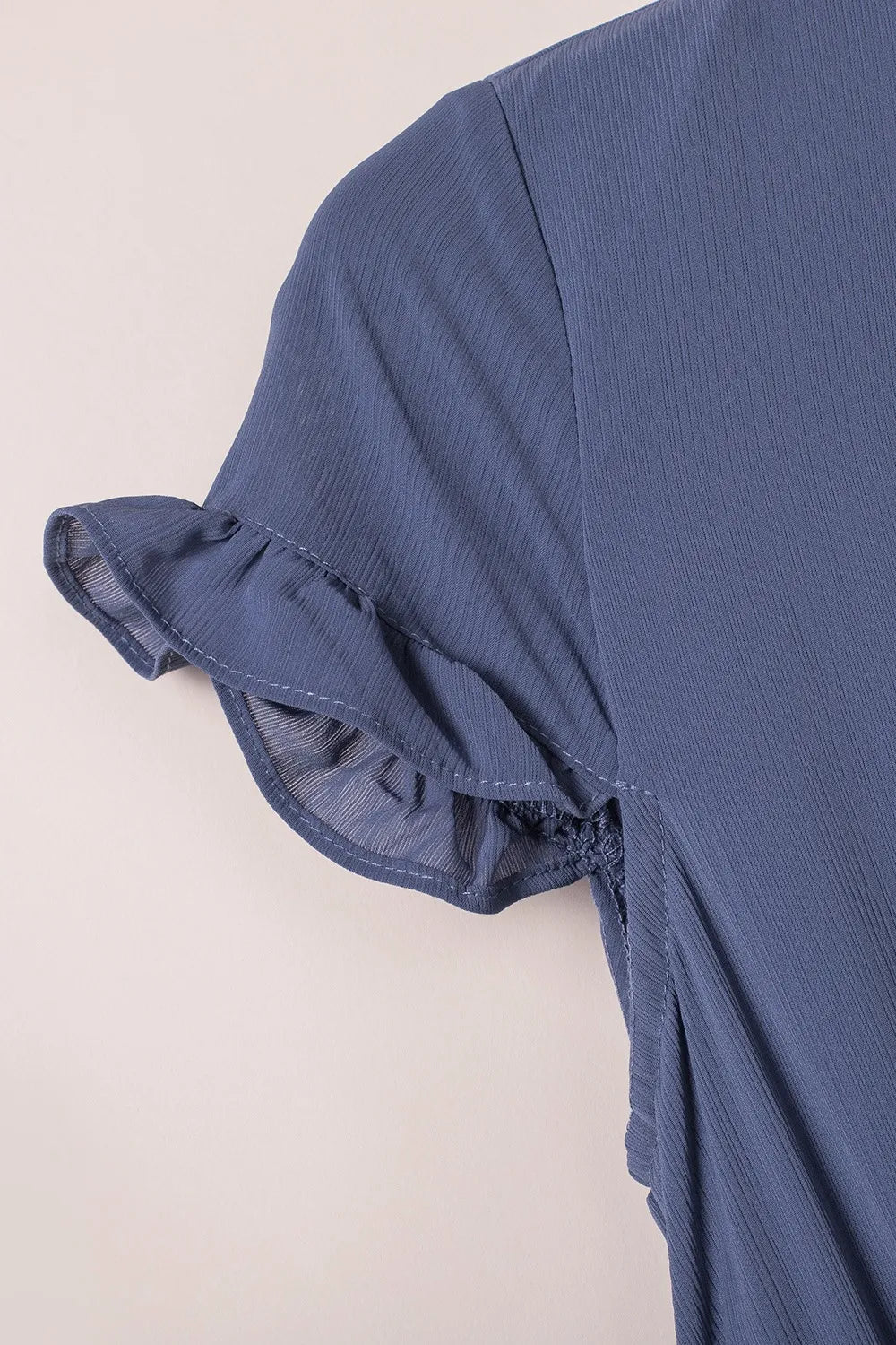 Tie - Front Mini Dress with Smocked Waist - adritiX