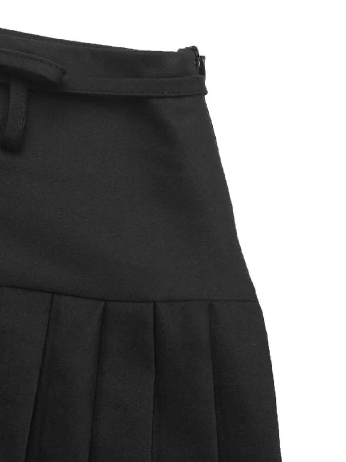 Tied Pleated Mini Skirt - adritiX
